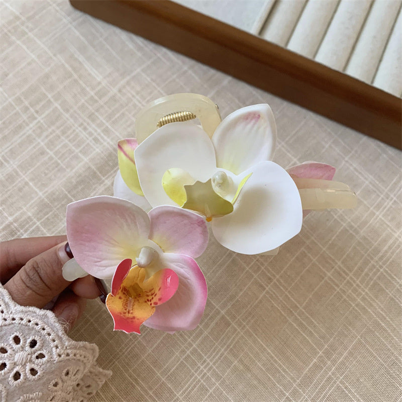 4pcs Bohemian 3D Floral Hair Clips for Women – Vibrant Orchid & Pink Flower Designs, Perfect for Daily Wear, Weddings, Parties, and Vacation Accessories, Party Hair Decor | Bohemian Style | Decorative Hair Clips, Hair Acces